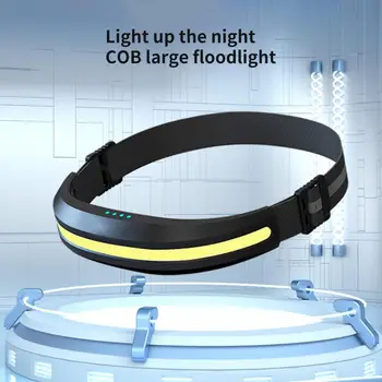 1 Set Žibintas USB Įkrovimo Atspindintis Juostele Dizaino Nešiojamasis COB LED Kempingas Žibintuvėlis Veikia priekinis žibintas Lauko Reikmenys