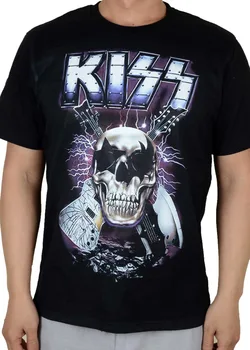 11 Dizaino Vintage Classic Rock KISS Prekės Marškinėliai 3D Kaukolė Fitneso Punk Sunkiųjų Metalų Riedlentė Rokeris Pritaikyti Camiseta