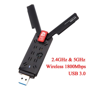 1800Mbps Wi-fi adapteris su USB, 802.11 AX 2.4 G/5 ghz USB 3.0 Bevielio ryšio 