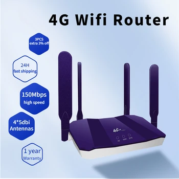 Atrakinti 4G Maršrutizatorių 150Mbps Wifi Bevielį LTE Maršrutizatorių, Modemų Dongle Wi-Fi 3G WAN/LAN, RJ45 Port MEZON Mobiliojo Hotspot Su SIM Kortelės Lizdas