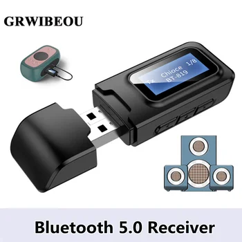 Bluetooth 5.0 Imtuvas Siųstuvas Belaidžio Garso Adapteris Su EDR LCD Ekranas 3.5 3.5 MM AUX Automobilių PC Ausines MicTV