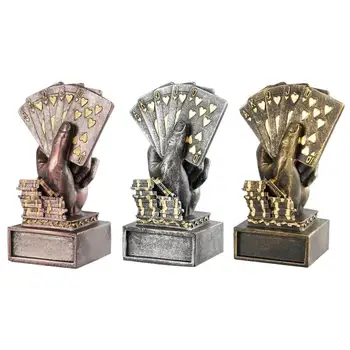 Derliaus Metalo Pokerio Trophy Cup Suvenyrai Kolekcionuojamų Kazino Turnyras, Kūrybinės Statulos Juokingi Darbalaukio Dekoro Skulptūra