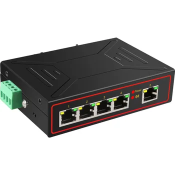 DIN-Rail Pramoninės Klasės Ethernet Switch 5 Port 10/100M Statyti Ryškiai Pagerinti & VLAN RJ45 Tinklo Jungiklio, Valdytojas