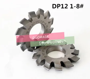 DP12 tampros modulis PA14.5 laipsnių 1-8# 8pcs/let HSS Krumplių pjovimo Įrankių Frezavimo cutter Nemokamas pristatymas