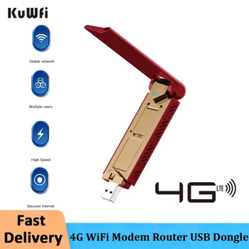 KuWfi Nešiojamų Wi-fi USB Dongle 4G Modemas su Sim Kortelės Lizdą, 150Mbps Wireless Router Atrakinta Home Office Hotspot WiFi Router