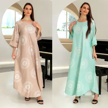 Musulmonų Ilga Suknelė Ramadanas Abaja Dubajus Turkija, Arabų Islamo Kaftans Moterų Mantijų Šaliai Musulmane Gėlių Suknelės Eid Elegantiškas