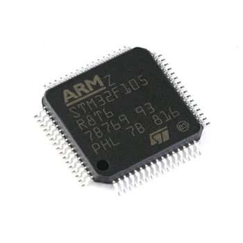 STM32F105R8T6 LQFP-64 ARM Cortex-M3 32-bitų mikrovaldiklis - MCU