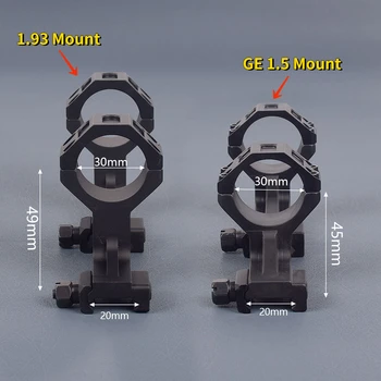 Taktinis AR15 taikymo Sritis Mount 25.4 mm 30 mm Šautuvas GE Automatika Optinį Taikiklį Riflescope 1.5 yra 1,93 QD 20mm Picatinny Rail Dvigubai Žiedai