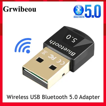 USB Bevielis adapteris, Bluetooth Dongle USB Imtuvas Siųstuvas USB Bluetooth Adapteris 5.0 už Rankų įrangos Garsiakalbis PC kompiuteris, Nešiojamas kompiuteris