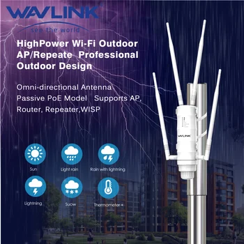 Wavlink AC1200 4G LTE/Nr. 4G Belaidžio Didelės Galios Lauko WIFI Router Dual Dand 2.4 G 300Mbps+5G 867Mbps Didelio jautrumo Antena POE