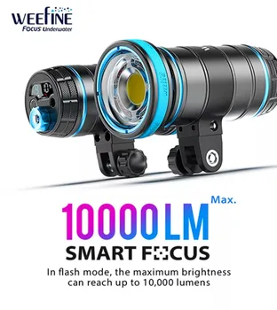 Weefine Wf074 Smart 10000 Liumenų Super Šviesus, Vaizdo, Šviesos, Nardymas Žibintuvėlį, Fakelą Povandeninės Fotografijos atsparus Vandeniui 100M