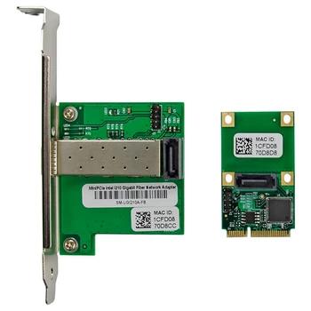 WGI210AS Mini PCIE Tinklo plokštė Gigabit Single Port SFP Serverio Tinklo plokštė I210-F1 Pramoninės Klasės Tinklo plokštė