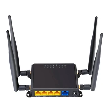 Wifi Router 4G 3G Modemas 300Mbps 12V GSM LTE USB Wan 4XLAN 4X Antena Su SIM Kortelės Lizdą, JAV Plug