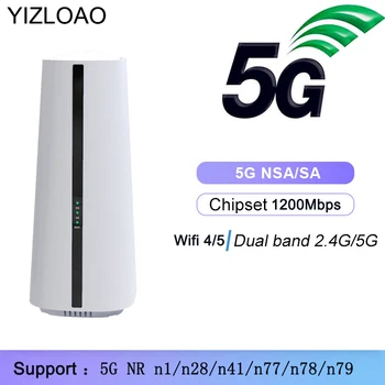 YIZLOAO M55 5G Wifi Router 1200Mbps Belaidžio MEZON NSI SA Vartai Dual Band 2.4 G/5 ghz Mobile Hotspot Modemo AP su viduje Antena