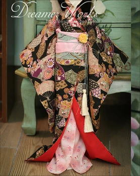 1/4 1/3 masto BJD Japonų kimono už BJD/SD drabužiai, lėlės priedai,neįskaičiuotos lėlės,batai,perukas,ir kiti priedai 18D1237