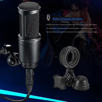 1 Nustatykite Garso AT2020 Mikrofonas 20-20000Hz Trijų Pin XLRM Vyrų Mikrofono Inkaro Karaoke MIC