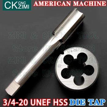 3/4-20UNEF 3/4-20 UNEF HSS Tiesi Rankena American standard Mašina Mirti Bakstelėkite greitapjovio Plieno Vielos Bakstelėję Gręžimo Turas Mirti Metalo