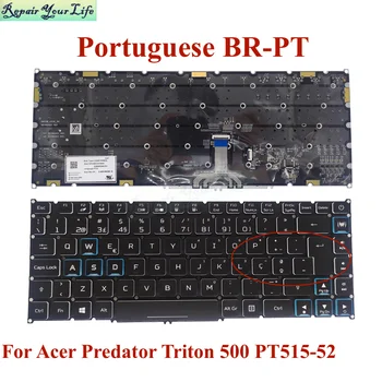 Abnt2 Brazilijos portugalų RGB Apšvietimu ir Klaviatūros Acer Predator Triton 500 PT515-52 75L8 709g 73L3 PT-BR teclado LG04P-P90B3L