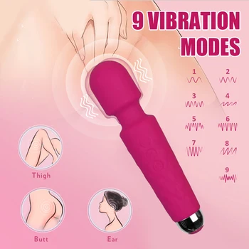 Dildos Lazdelė Vibratorius Moterims Klitorio Stimuliacija, Masažas AV Stick Moterų Vibratoriai Erotinis Sekso Žaislai Suaugusiems 18 Masturbacija