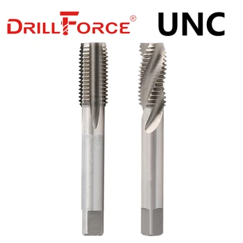 Drillforce UNC Varžtų Mašina Sriegis Bakstelėkite Grąžtai HSS Tiesios ir Spiralės Fleita 4-40 5-40 6-32 8-32 1/2-13 9/16-12 5/8-11 3/4-10