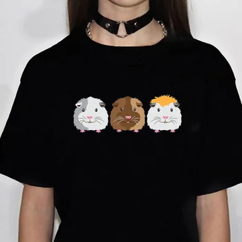 Ežys marškinėliai moterims komiksų grafinis juokinga viršaus mergina Japonijos juokinga drabužių streetwear