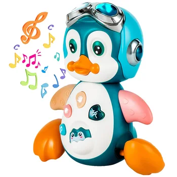 Kūdikių Nuskaitymo Žaislai Pingvinas Ikimokyklinio Ugdymo Gyvenimą su Šviesos ir Muzikos, Šokių, Dainavimo ir Pėsčiomis Žaislas Vaikiška Dovana