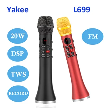 L-699 20W Bluetooth mikrofonas Karaoke Mikrofonas l699 Belaidis Garsiakalbis Nešiojamų už pagalbą telefonu rekordas TF žaisti