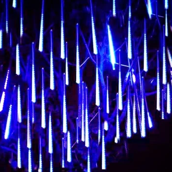 Meteoras Dušas LED Pasakų String Šviesos Gatvėje, Girliandomis, Kalėdų Šviesos Sodas 