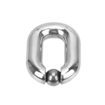 Ovalo formos Varpos Užraktas Gaidys Žiedas Sunkiųjų Svorio Vyrų Metalo Kamuolys Neštuvų Kapšelį Atidėti Ejakuliacija BDSM Sekso žaisliukai Vyrams Penis Žiedas