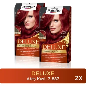 Paletės Deluxe Plaukų Spalva Intensyvios Spalvos 7-887 Gaisro Raudona X 2 Vnt