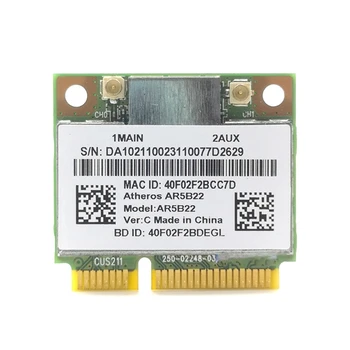Pusę Mini PCI-E Card 2.4/5G Dvejopo Dažnio 300M WLAN WI-fi Kortelės AR5B22