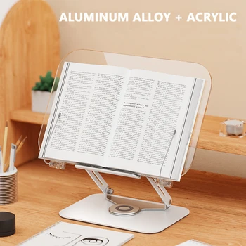 Reguliuojamas Aliuminio Skaityti Knygą Stovas Laikiklis Multi Aukštis/Kampai Cookbook Laikiklis Stalas Skaityti Turėtojas Laptop Tablet Stovi