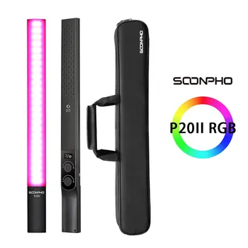 RSOONPHO P20II GB spalvotu LED Stick Užpildyti Šviesos Nešiojamą 20W 3000K) LED Flash Light stick 