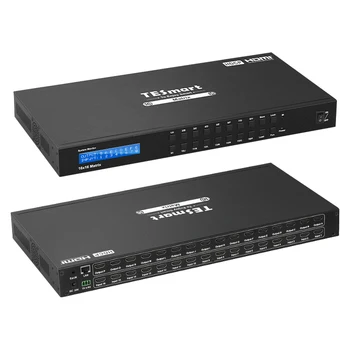 TESmart 16x16 HDMI Matricos EDID HDCP 16 16 iš Video Switcher 4k30hz HDMI Matricos baras inžinerija