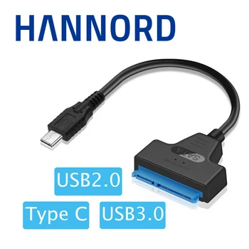 USB 3.0 / 2.0/Tipas-c Kabelį Iki 20 Gb 2,5 Colių Išorinį HDD SSD Kietąjį Diską SATA 3 22 Pin Adapteris USB 3.0 prie SATA