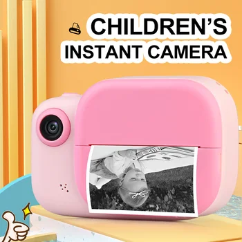 Vaikai Įdomus Mini 720P Kamera Spausdinti Fotoaparato Selfie Dvigubo Objektyvo Mokymosi Kamera Žaislai Vaikams skaitmeninę HD kamerą