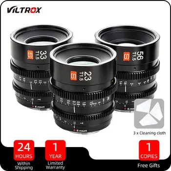 Viltrox 23 mm 33mm 56mm T1.5 Kino Objektyvą Ultra Plataus Kampo Rankinio Fokusavimo Objektyvai Sony E Mount Kamera Kino Vlogger