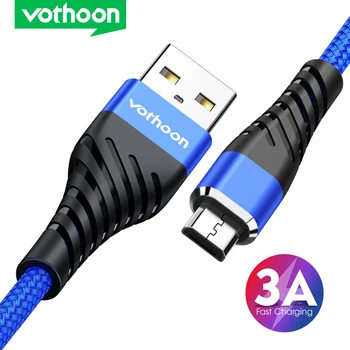 Vothoon Micro USB Kabelis 3A Greito Įkrovimo Micro USB Duomenų Kabelis, skirtas 