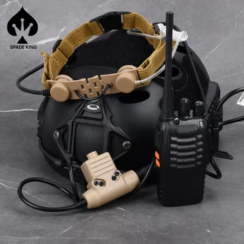 WADSN Ryšio Mikrofonas laisvų Rankų įranga Gerklės Mikrofonas U94 TR Kenwood plug PPT Dėl Baofeng Mic Ausinės Taktinis Bendrauti